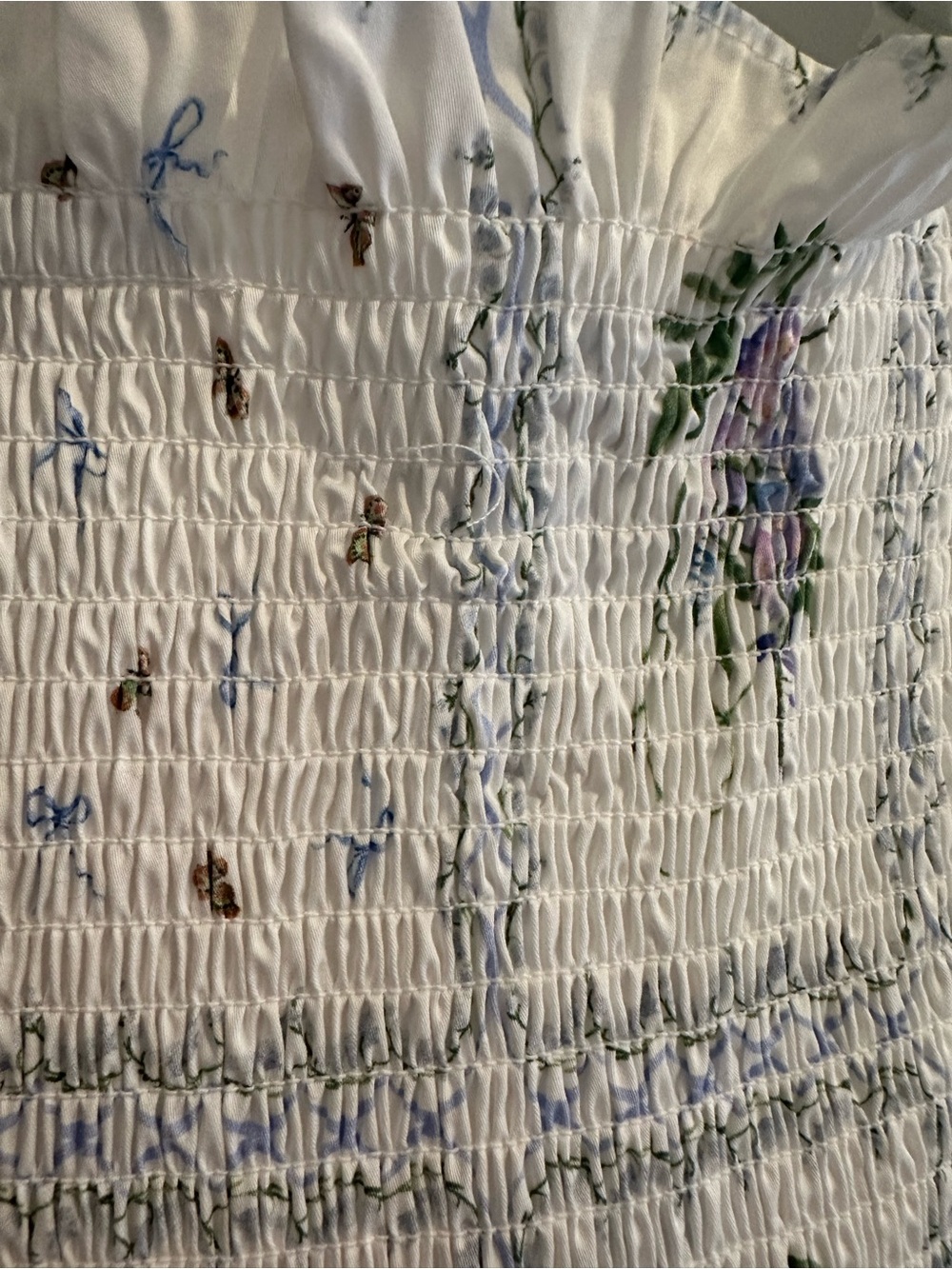 Hill House White Floral Ruffled-Strap Midi Dress - Picture 5 of 7